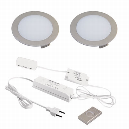 Hera FR-68 + dimmer LED set inox-look - set van 2.