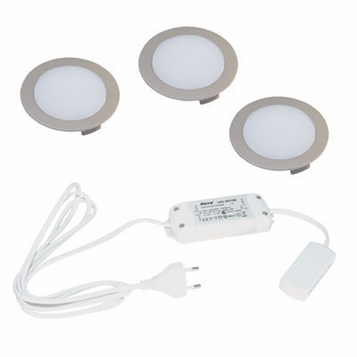 Hera FR-68 LED set inox-look - set van 3.