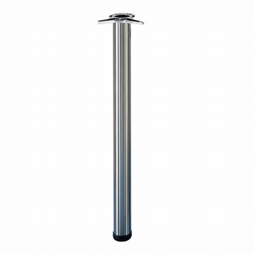 Tafelpoot standaard inox-look.