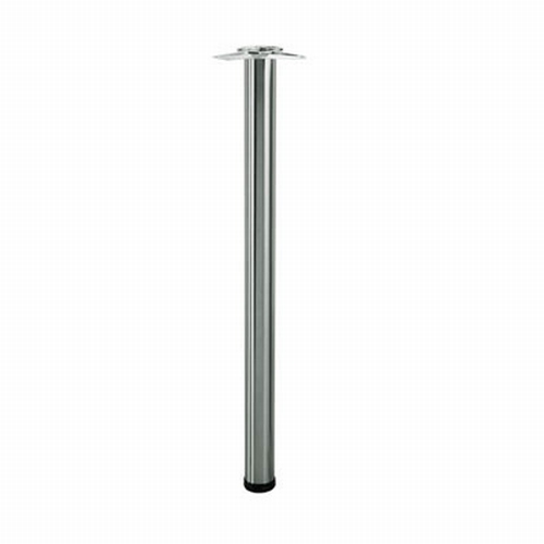 Tafelpoot superlang standaard inox-look.