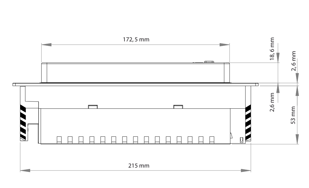 Evoline BackFlip 2ST - Met USB lader uitsparing: 215 x 88 mm