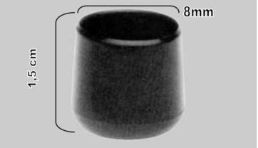 Beschermdoppen  ø8mm zwart kunststof OP=OP