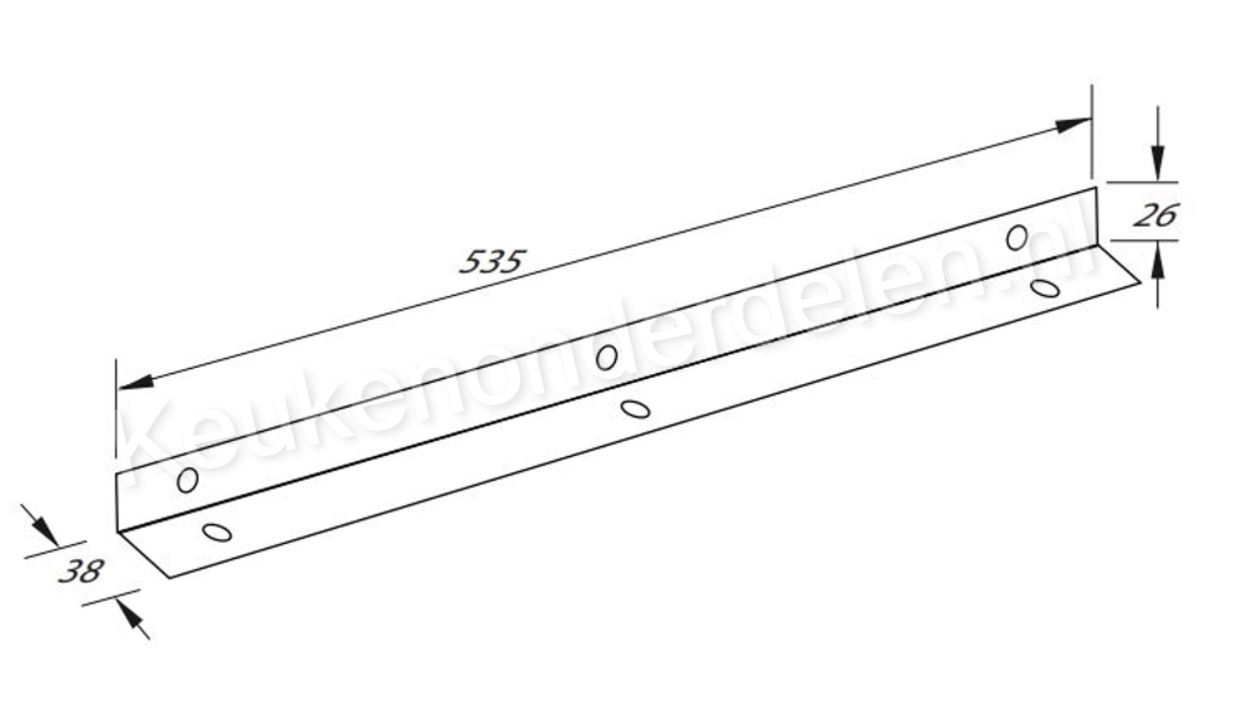 Bladdragerset zwart  (lxbxh 535x38x26 mm)