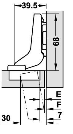 Opzetdemper voor Blum Cliptop (inliggend) 973A0700