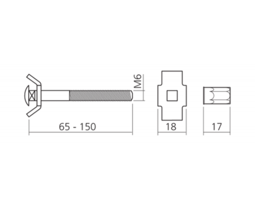 Werkbladverbinder  150 mm  2st.